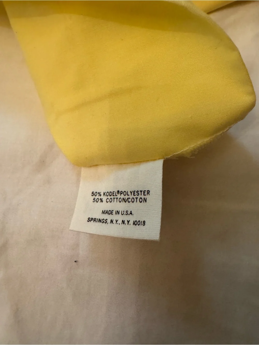 Vintage 1970s Yellow Springmade Floral Trim Pillowcases - Set of 2